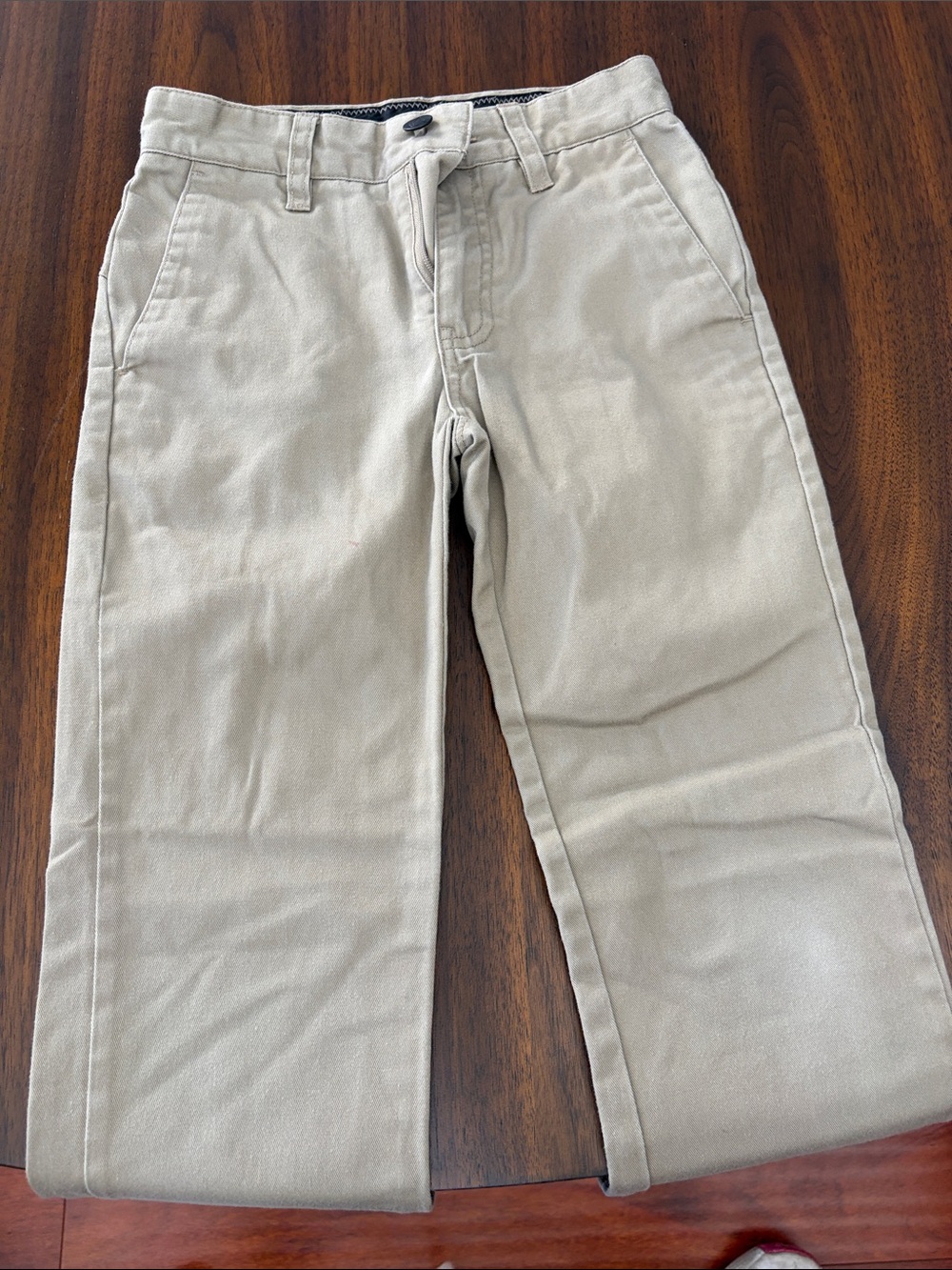 Boys Classic Straight Chino Pants - Light Beige